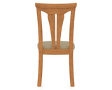 Canadel Dining Chair 0391 in XY Faux Leather and 01 Honey Washed, back view