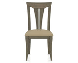 Canadel Dining Chair 0391 in XY Faux Leather and 08 Shadow, front view