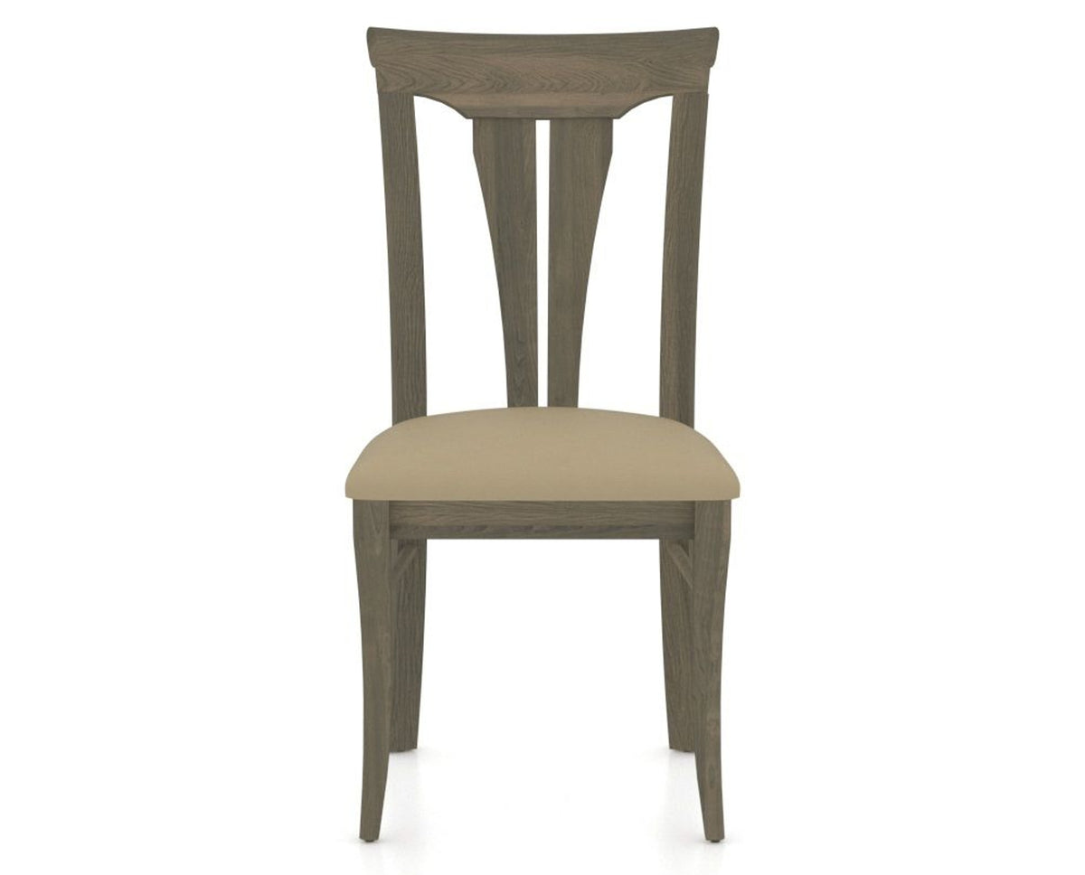 Canadel Dining Chair 0391 in XY Faux Leather and 08 Shadow, front view