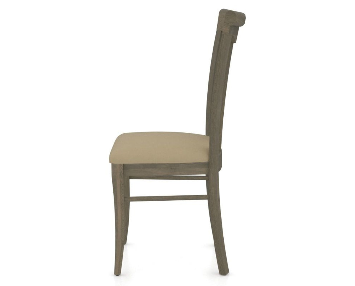 Canadel Dining Chair 0391 in XY Faux Leather and 08 Shadow, side view