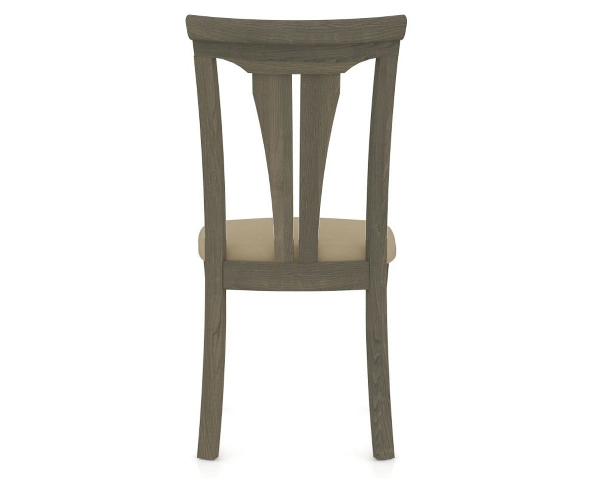 Canadel Dining Chair 0391 in XY Faux Leather and 08 Shadow, back view