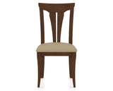 Canadel Dining Chair 0391 in XY Faux Leather and 19 Cognac Washed, front view
