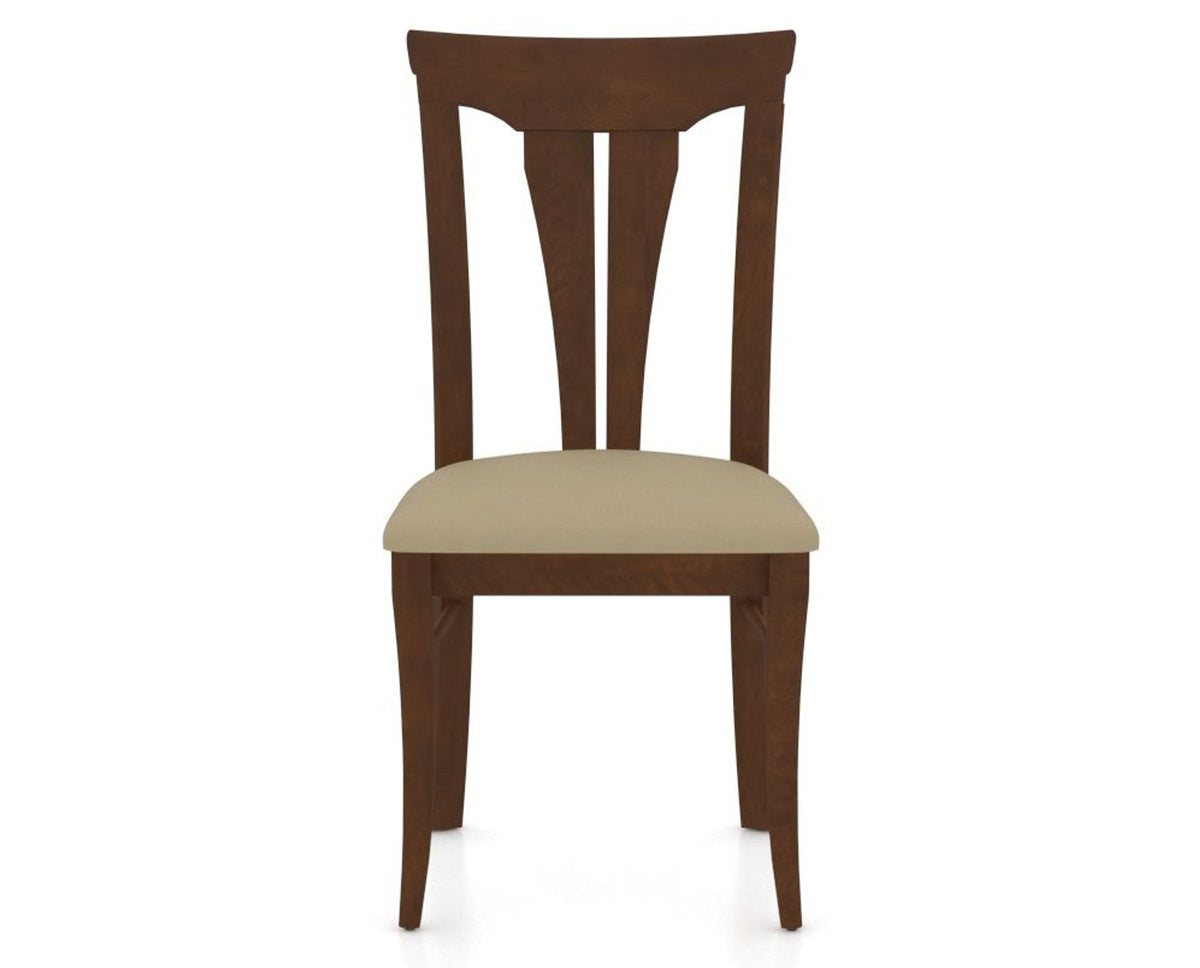 Canadel Dining Chair 0391 in XY Faux Leather and 19 Cognac Washed, front view