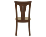 Canadel Dining Chair 0391 in XY Faux Leather and 19 Cognac Washed, back view