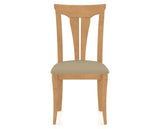 Canadel Dining Chair 0391 in XY Faux Leather and 20 Caramel Washed, front view