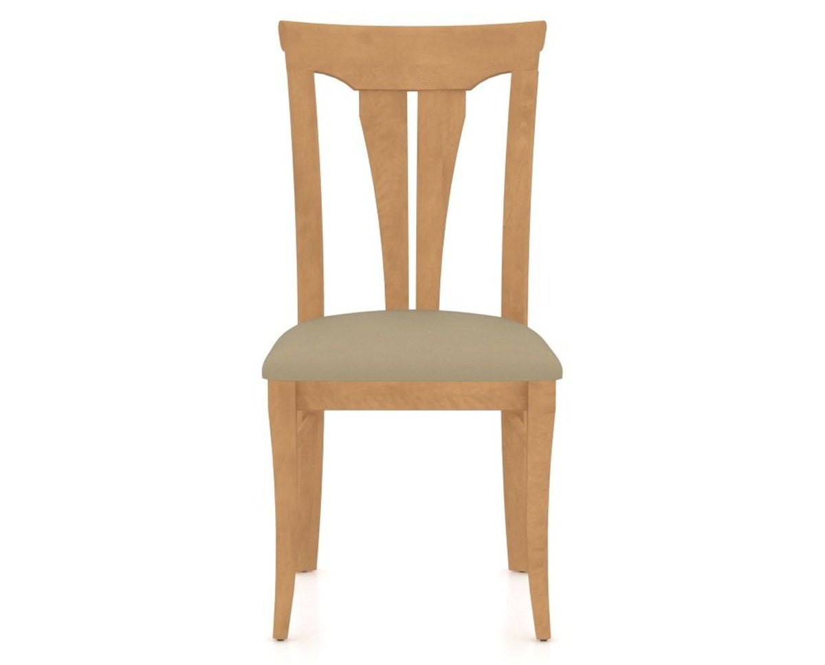 Canadel Dining Chair 0391 in XY Faux Leather and 20 Caramel Washed, front view