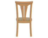 Canadel Dining Chair 0391 in XY Faux Leather and 20 Caramel Washed, back view