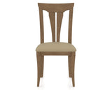 Canadel Dining Chair 0391 in XY Faux Leather and 25 Pecan Washed, front view