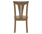 Canadel Dining Chair 0391 in XY Faux Leather and 25 Pecan Washed, back view