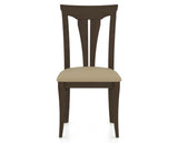 Canadel Dining Chair 0391 in XY Faux Leather and 29 Hazelnut Washed, front view