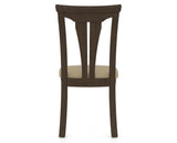 Canadel Dining Chair 0391 in XY Faux Leather and 29 Hazelnut Washed, back view