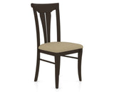 Canadel Dining Chair 0391 in XY Faux Leather and 59 Davy's Grey, three-quarter view