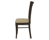 Canadel Dining Chair 0391 in XY Faux Leather and 59 Davy's Grey, side view