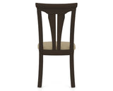 Canadel Dining Chair 0391 in XY Faux Leather and 59 Davy's Grey, back view