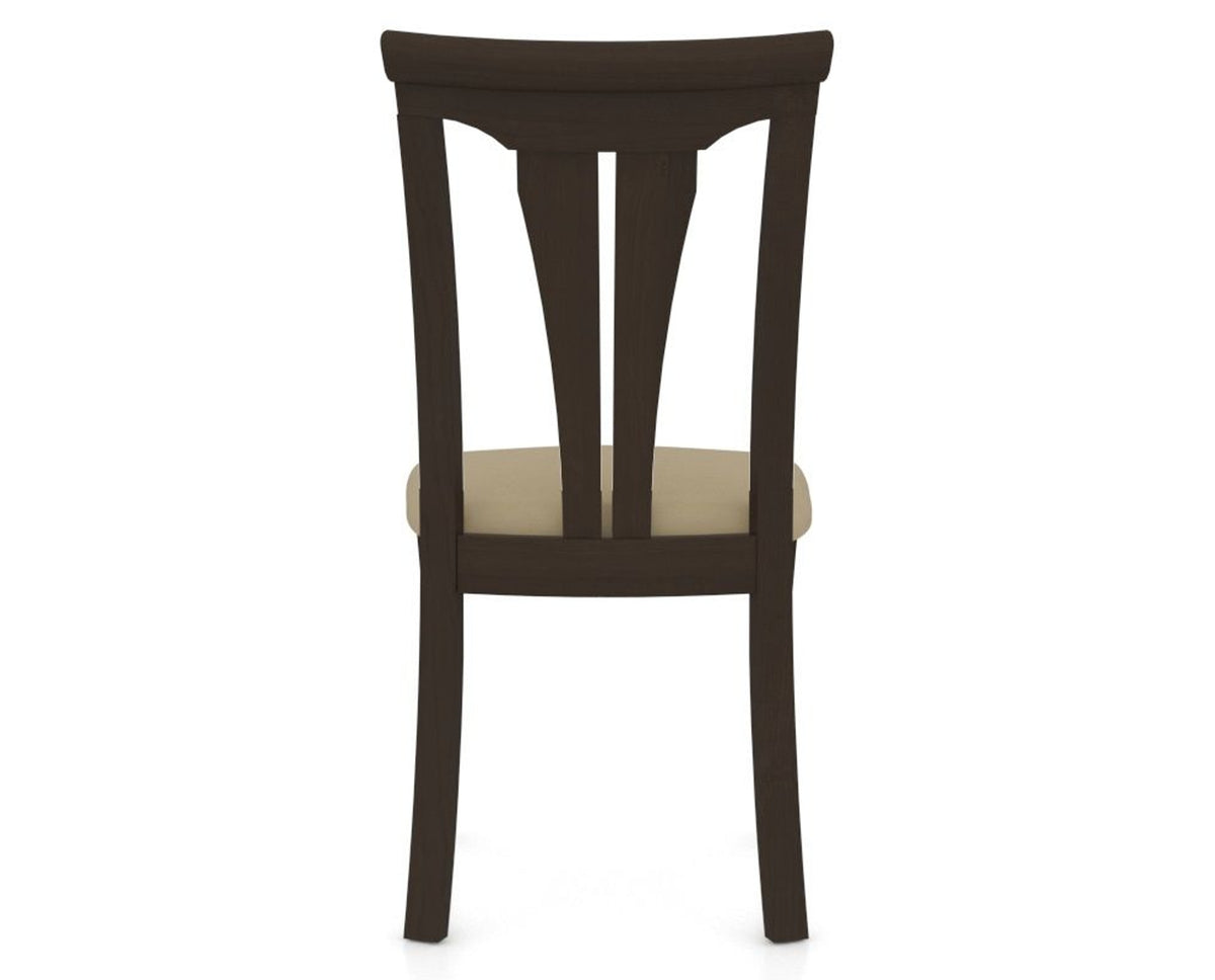 Canadel Dining Chair 0391 in XY Faux Leather and 59 Davy's Grey, back view