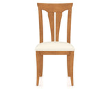 Canadel Dining Chair 0391 in YJ Faux Leather and 01 Honey Washed, front view
