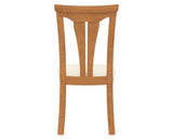 Canadel Dining Chair 0391 in YJ Faux Leather and 01 Honey Washed, back view
