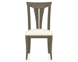 Canadel Dining Chair 0391 in YJ Faux Leather and 08 Shadow, front view