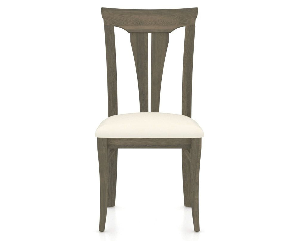 Canadel Dining Chair 0391 in YJ Faux Leather and 08 Shadow, front view