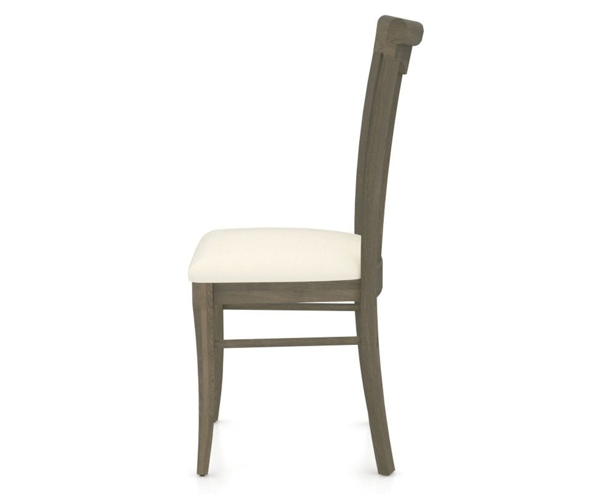 Canadel Dining Chair 0391 in YJ Faux Leather and 08 Shadow, side view