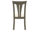 Canadel Dining Chair 0391 in YJ Faux Leather and 08 Shadow, back view
