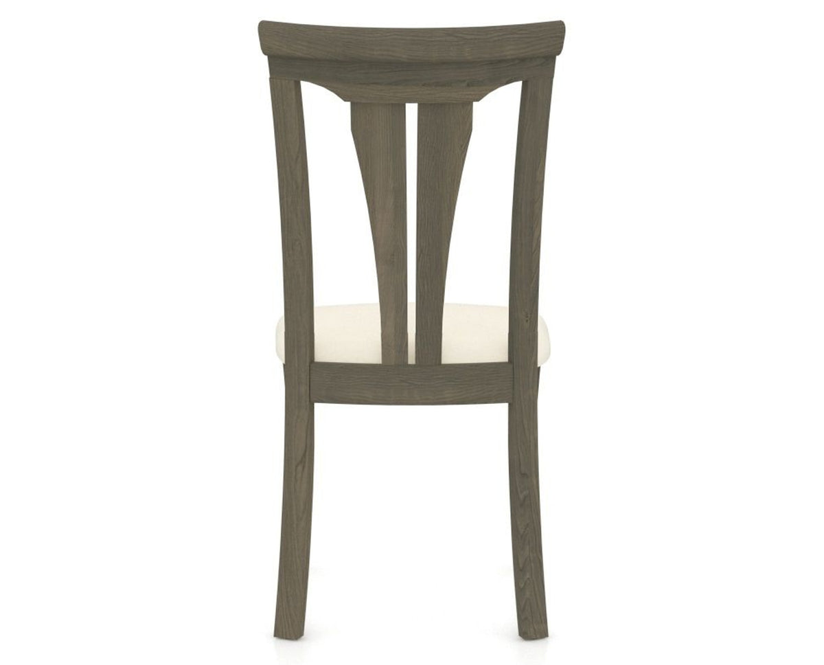Canadel Dining Chair 0391 in YJ Faux Leather and 08 Shadow, back view