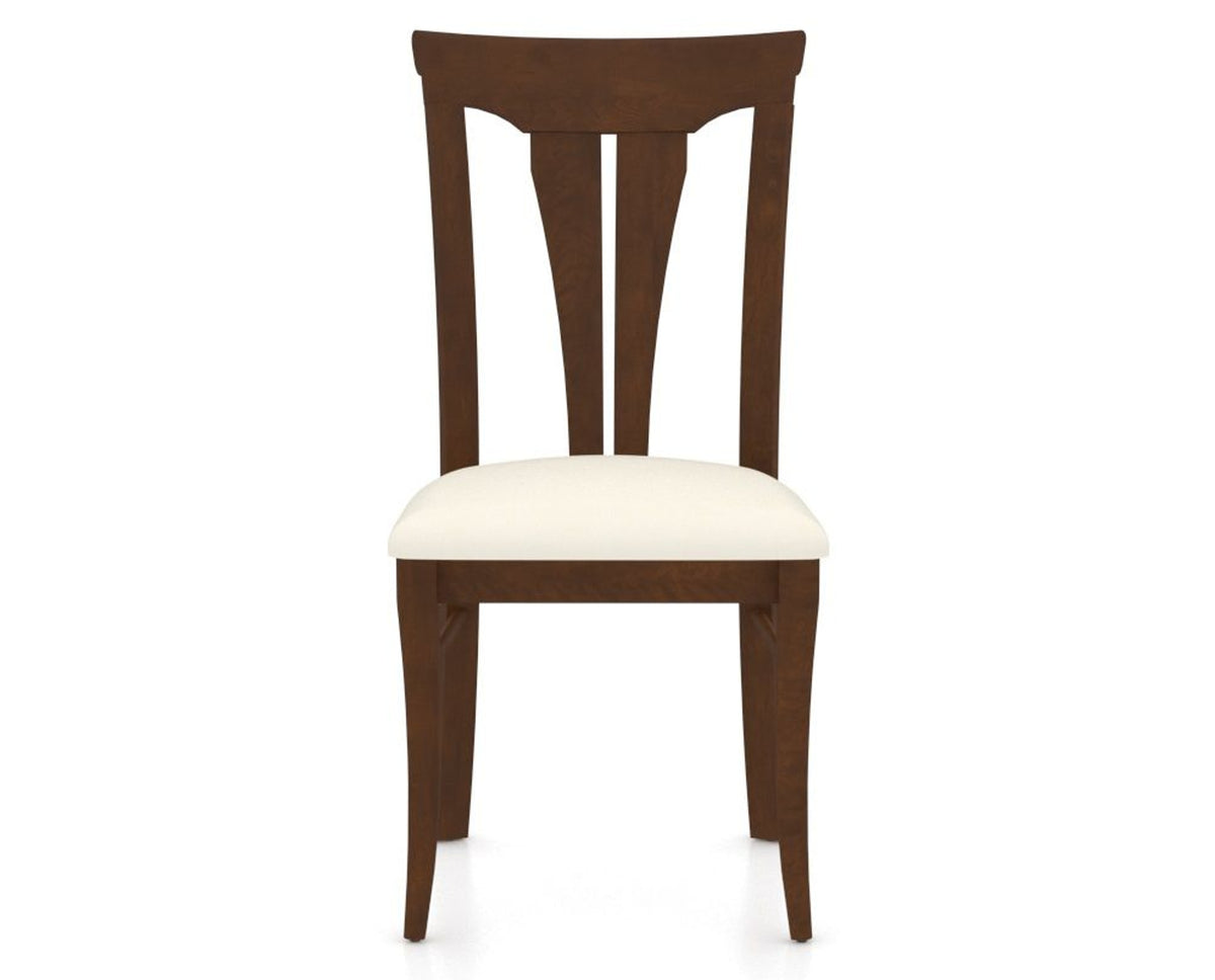 Canadel Dining Chair 0391 in YJ Faux Leather and 19 Cognac Washed, front view