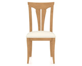 Canadel Dining Chair 0391 in YJ Faux Leather and 20 Caramel Washed, front view