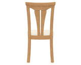 Canadel Dining Chair 0391 in YJ Faux Leather and 20 Caramel Washed, back view