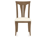 Canadel Dining Chair 0391 in YJ Faux Leather and 25 Pecan Washed, front view