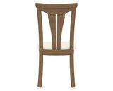 Canadel Dining Chair 0391 in YJ Faux Leather and 25 Pecan Washed, back view
