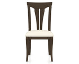 Canadel Dining Chair 0391 in YJ Faux Leather and 29 Hazelnut Washed, front view