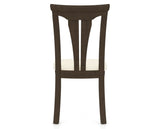 Canadel Dining Chair 0391 in YJ Faux Leather and 29 Hazelnut Washed, back view