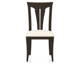 Canadel Dining Chair 0391 in YJ Faux Leather and 59 Davy's Grey, front view