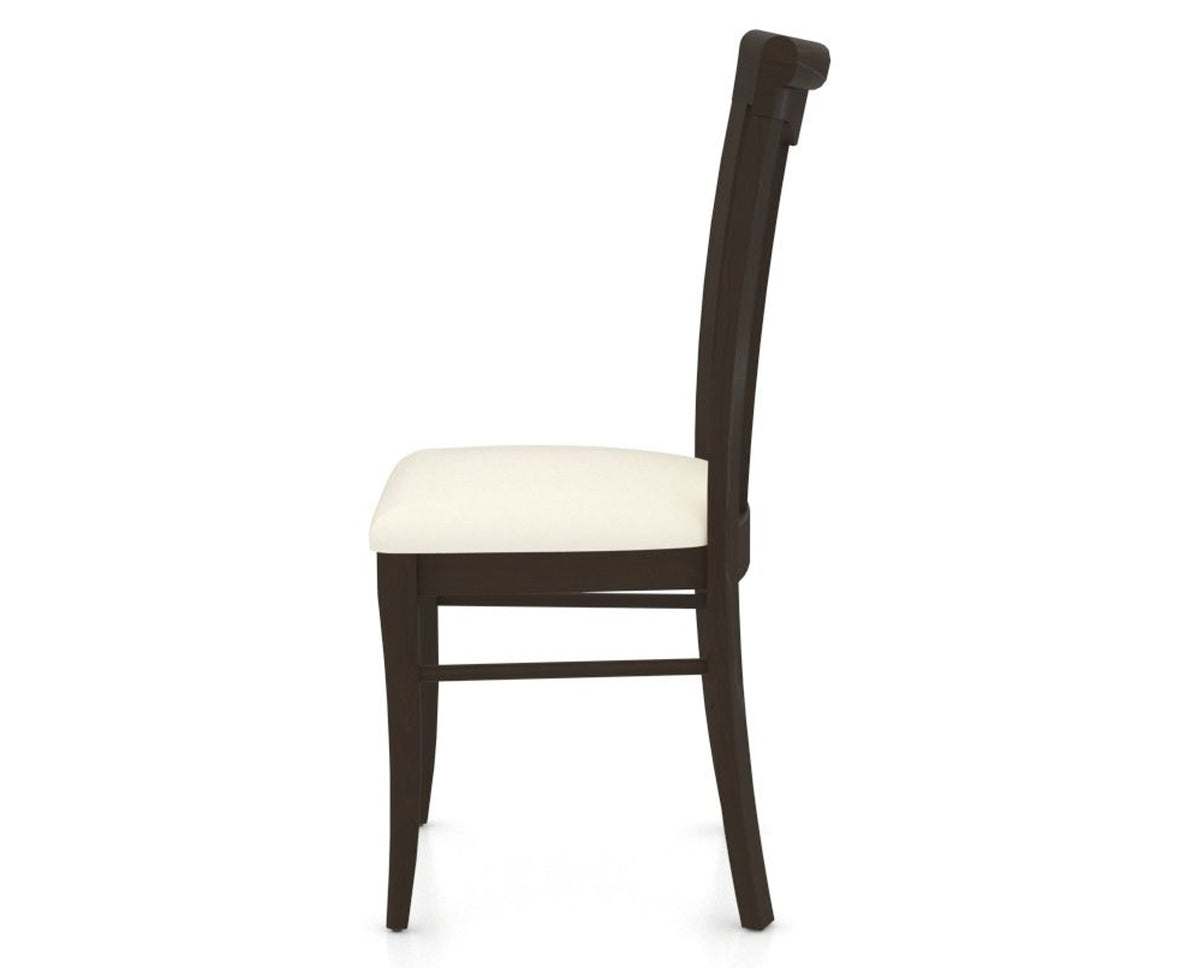 Canadel Dining Chair 0391 in YJ Faux Leather and 59 Davy's Grey, side view