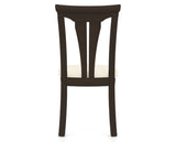 Canadel Dining Chair 0391 in YJ Faux Leather and 59 Davy's Grey, back view