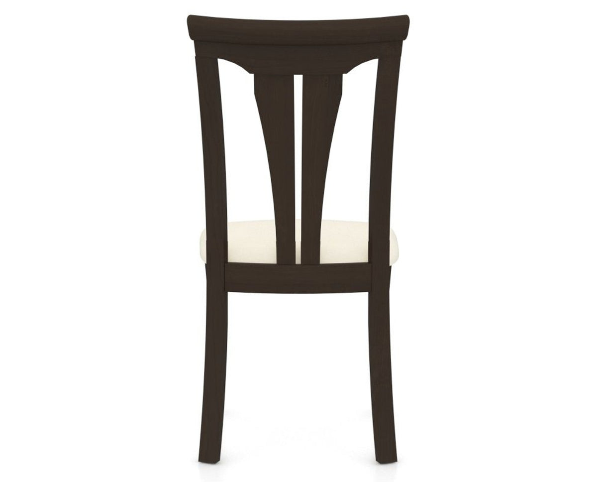 Canadel Dining Chair 0391 in YJ Faux Leather and 59 Davy's Grey, back view