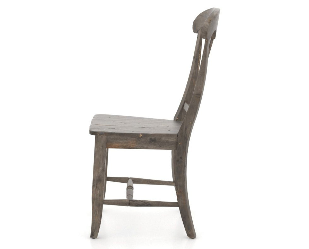 Canadel Champlain Dining Chair 0600 in Wood Seat and 08 Shadow, side view