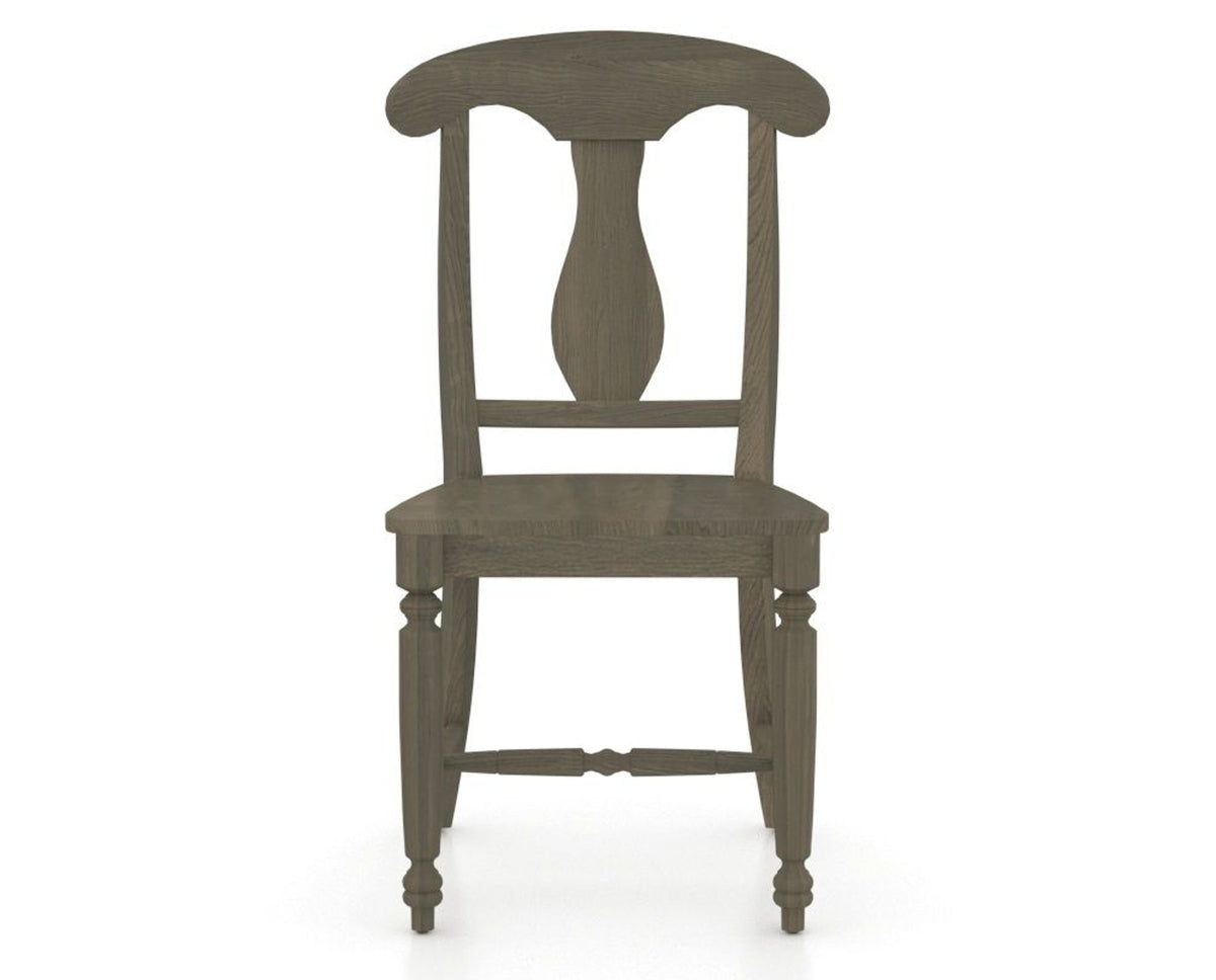 Canadel Dining Chair 0600 in Wood Seat and 08 Shadow, front view