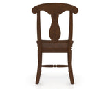 Canadel Dining Chair 0600 in Wood Seat and 19 Cognac Washed, back view