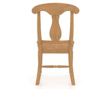 Canadel Dining Chair 0600 in Wood Seat and 20 Caramel Washed, back view