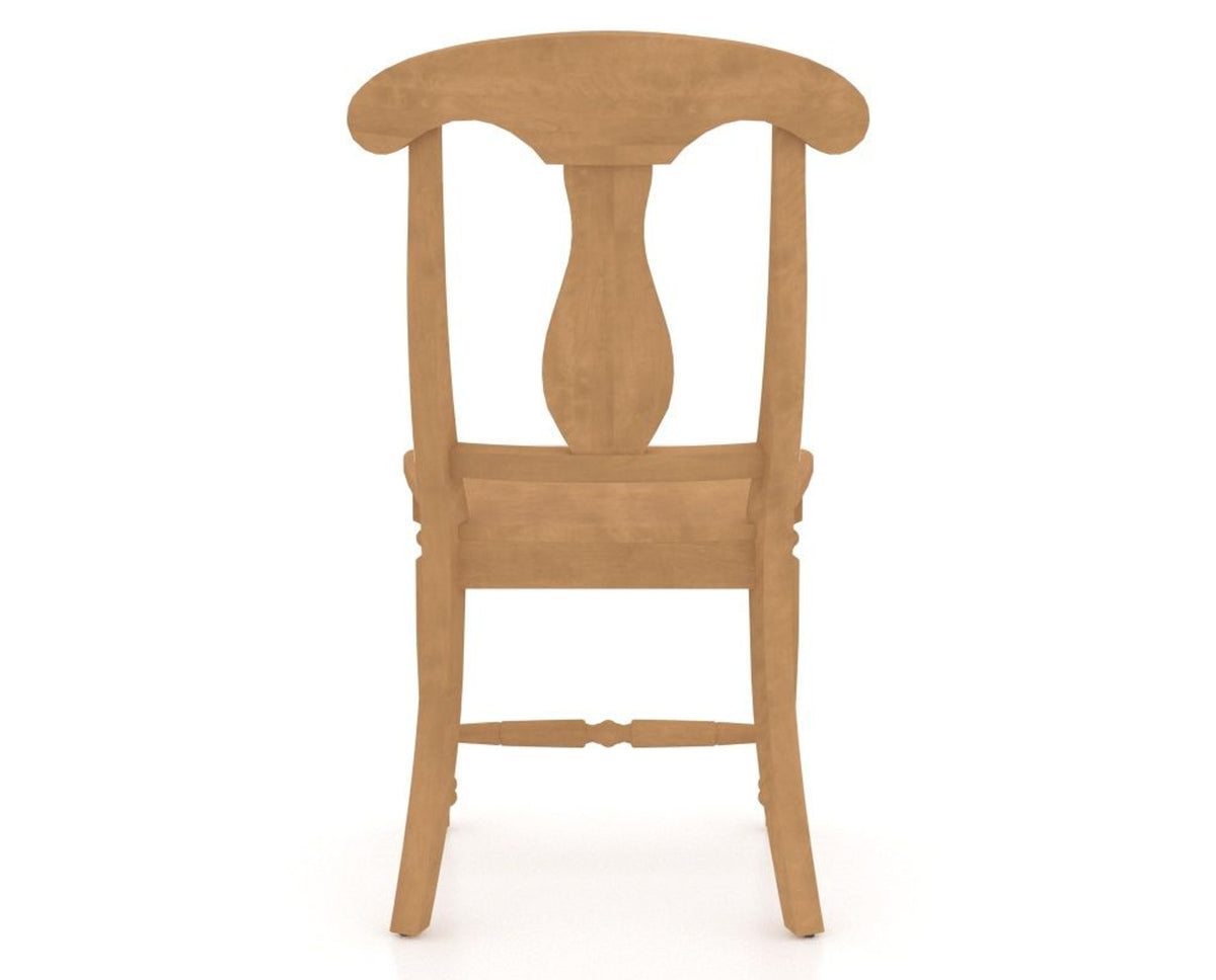 Canadel Dining Chair 0600 in Wood Seat and 20 Caramel Washed, back view