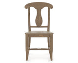 Canadel Champlain Dining Chair 0600 in Wood Seat and 25 Pecan Washed, front view