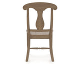 Canadel Champlain Dining Chair 0600 in Wood Seat and 25 Pecan Washed, back view