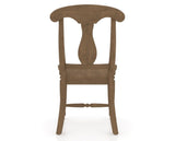 Canadel Dining Chair 0600 in Wood Seat and 25 Pecan Washed, back view