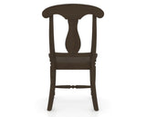 Canadel Dining Chair 0600 in Wood Seat and 29 Hazelnut Washed, back view