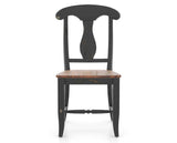 Canadel Champlain Dining Chair 0600 in Wood Seat and 63 Black / 33 Spice Washed, front view