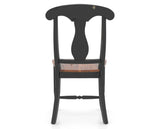 Canadel Champlain Dining Chair 0600 in Wood Seat and 63 Black / 33 Spice Washed, back view