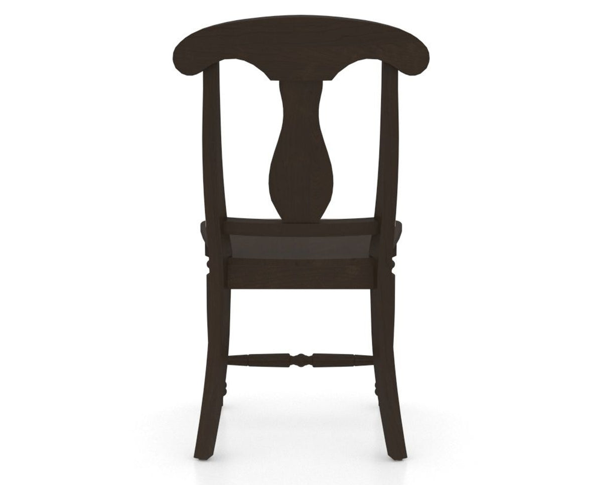Canadel Dining Chair 0600 in Wood Seat and 59 Davy's Grey, back view