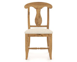 Canadel Champlain Dining Chair 0600 in 6K Sunbrella® and 01 Honey Washed, front view